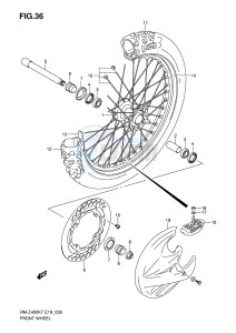 RM-Z450 (E19) drawing FRONT WHEEL