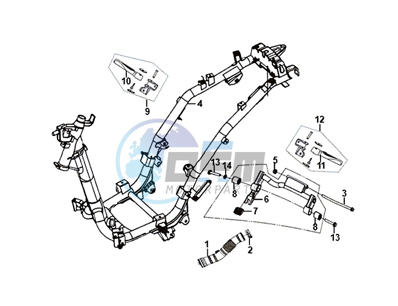 FRAME BODY ENGINE MOUNT / ALLO 50 (25 KM/H) (AJ05WA-NL) (L8-M0)