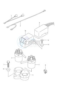 DF 25 drawing PTT Relay Remote Control w/Power Tilt