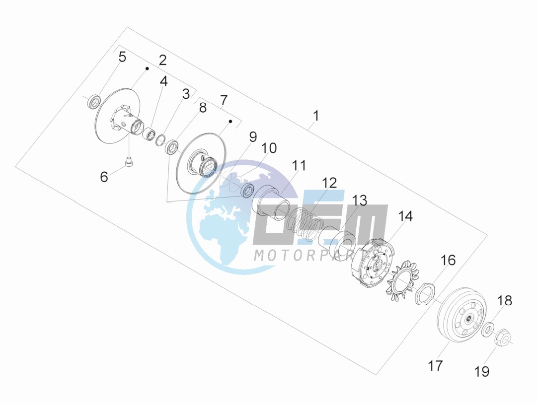 Driven pulley