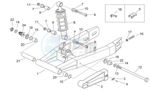 RS 50 drawing Swing arm - Shock absorber