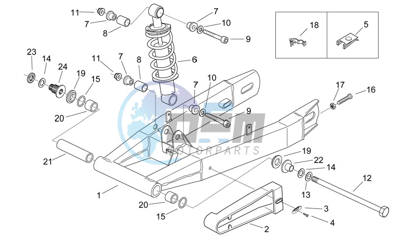 Swing arm - Shock absorber