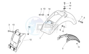 V7 II Stone ABS 750 drawing Rear body I- Mudguard