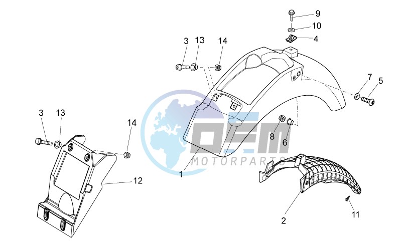 Rear body I- Mudguard