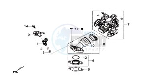 JOYMAX 125 drawing INLET / FUEL INJECTOR / THROTTLE VALVE BODY