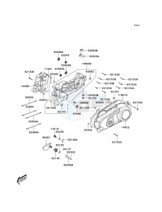 KSF 50 B [KFX50] (B7F-B9S) B8F drawing CRANKCASE