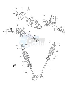 LT-F400 (E24) drawing CAM SHAFT - VALVE