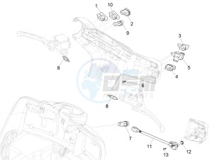 GTS 300 SUPER HPE-TECH 4T 4V IE ABS E4 (EMEA) drawing Selectors - Switches - Buttons