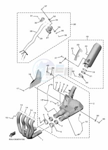 YZF1000D YZF-R1M (B4S6) drawing EXHAUST