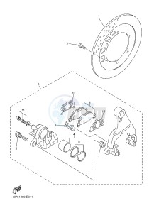 FJR1300A FJR1300A ABS (1MC9 1MCA 1MCB) drawing REAR BRAKE CALIPER