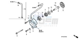 CBR125RW9 UK - (E / WH) drawing WATER PUMP