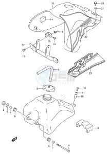 JR50 (P3-P28) drawing FUEL TANK (MODEL Y K1)