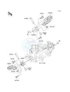 KX 450 D (KX450F) (F8F) D8F drawing FOOTRESTS