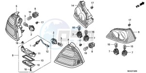 GL1800A UK - (E / MKH) drawing REAR COMBINATION LIGHT