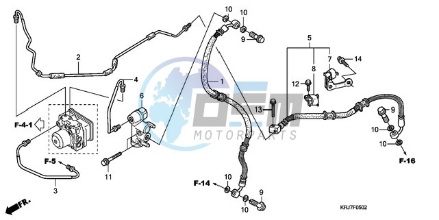 REAR BRAKE PIPE (FES125A)(FES150A)