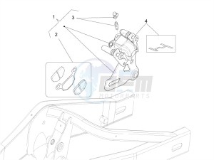 RS4 125 4T (AU, CA, EU, HK, J, RU, S, USA) drawing Rear brake caliper