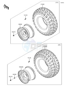 MULE PRO-DXT KAF1000BJF EU drawing Tires