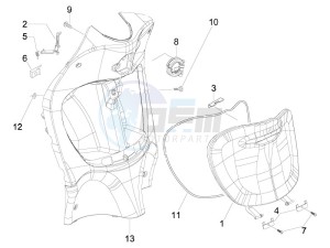 Liberty 50 4t drawing Front glove-box - Knee-guard panel