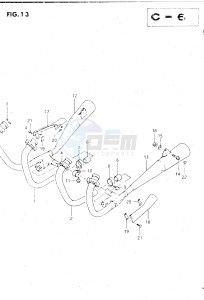 GSX500E (E39) drawing MUFFLER