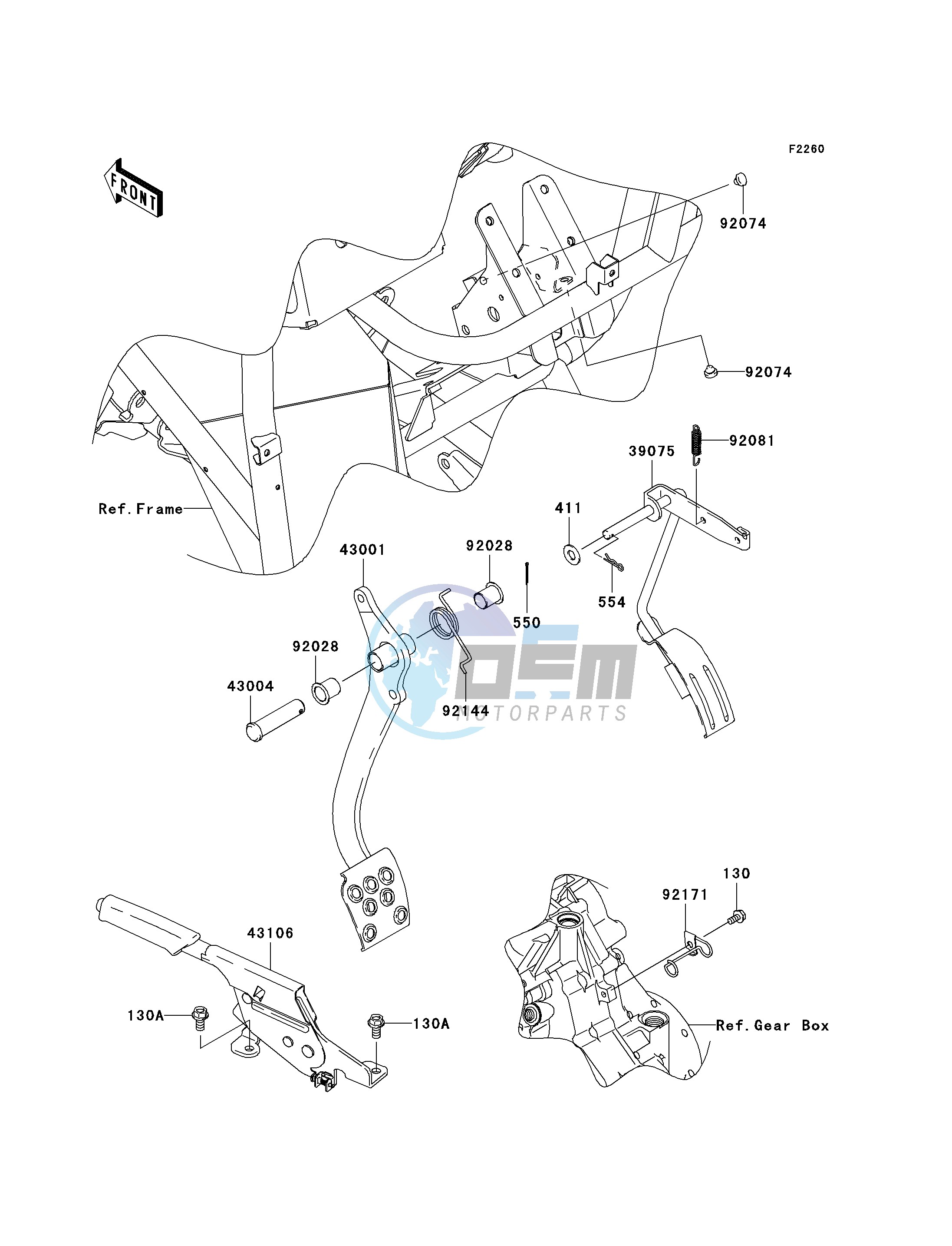 BRAKE PEDAL_THROTTLE LEVER