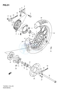 TU250X (E24) drawing REAR WHEEL