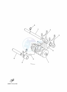 YZ85LW (B0G4) drawing SHIFT CAM & FORK