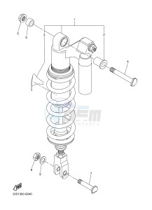 WR250R (32DR) drawing REAR SUSPENSION