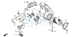 CB500 drawing AIR CLEANER