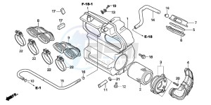 CBF600S drawing AIR CLEANER(1)