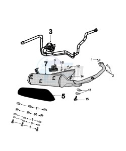 TWEET 50 V PRO (ALL) drawing EXHAUST SYSTEM