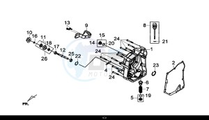 GTS 300I ABS (LN30W9-EU) (L7-M0) drawing R. CASE COVER COMP / GTS 300I ABS (LN30W9-EU) (L7-M0)