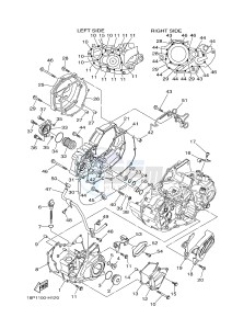 YFZ450R YFZ450RD (18PS 18PP) drawing CRANKCASE COVER 1