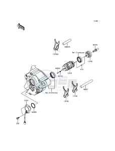 KX250F KX252AHF EU drawing Gear Change Drum/Shift Fork(s)