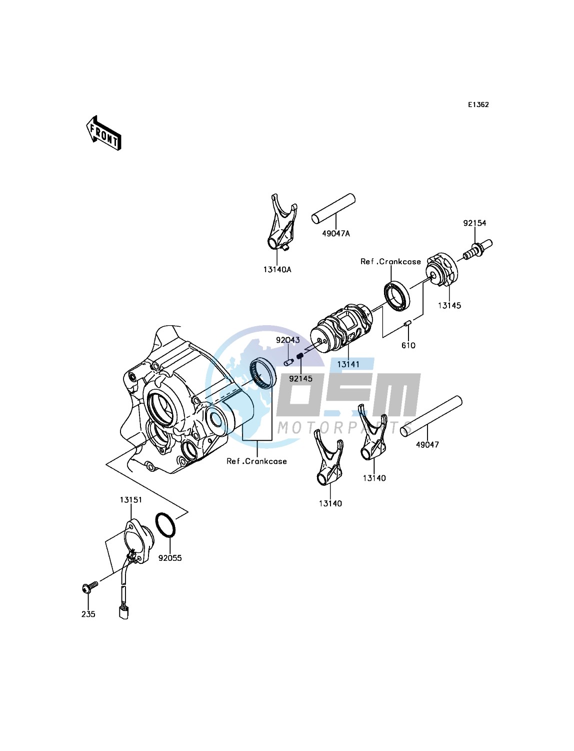 Gear Change Drum/Shift Fork(s)