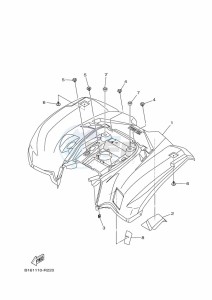 YFM700FWBD YFM7NKP (B5KG) drawing REAR FENDER