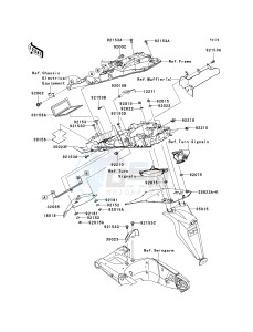 ZX 1000 D [NINJA ZX-10R] (D6F-D7FA) D6F drawing REAR FENDER-- S- -