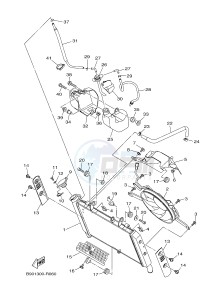 MTM850 MTM-850 XSR900 (B90L) drawing RADIATOR & HOSE