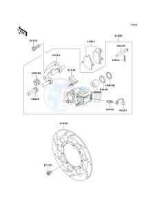 KL 650 A [KLR 650] (A6F-A7F) A7F drawing FRONT BRAKE