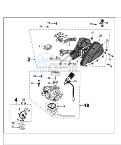 TWEET 125 V PRO drawing CARBURETTOR