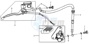 JET EURO X 50 25 KMH E2 drawing BRAKE CALIPER FOR / BRAKE LEVER / BRAKE LINES