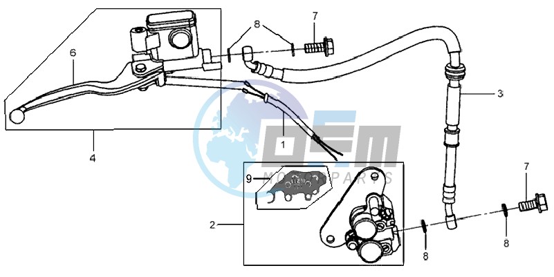 BRAKE CALIPER FOR / BRAKE LEVER / BRAKE LINES