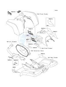 KVF 400 A [PRAIRIE 400 4X4] (A2) [PRAIRIE 400 4X4] drawing DECALS-- RED- --- KVF400-A1- -