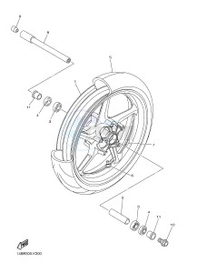 YZF-R1 YZF-R1M 998 R1 (2SG5 2SG6) drawing FRONT WHEEL