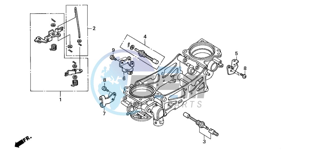 THROTTLE BODY (COMPONENT PARTS) (VTR1000SPY/1)