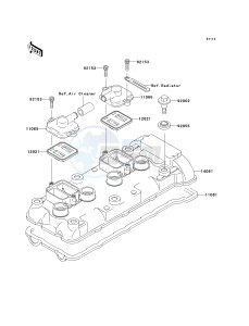 ZX 600 B [NINJA ZX-6RR] (K1) [NINJA ZX-6RR] drawing CYLINDER HEAD COVER