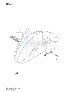 GSF-1250S ABS BANDIT EU drawing FRONT FENDER