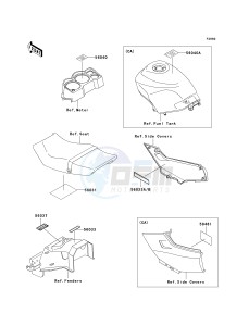 EX 250 F [NINJA 250R] (6F-7F) F6F drawing LABELS