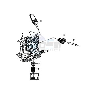 ALLO 50 (25 KM/H) (AJ05WA-NL) (L8-M0) drawing R. CRANK CASE COVER / ALLO 50 (25 KM/H) (AJ05WA-NL) (L8-M0)