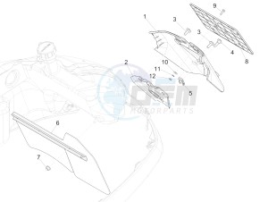 SUPER GTS 125 4T 3V IE NOABS E2-E3 (APAC) drawing Rear cover - Splash guard