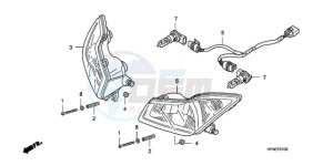 TRX420FEA Europe Direct - (ED / 4WD) drawing HEADLIGHT